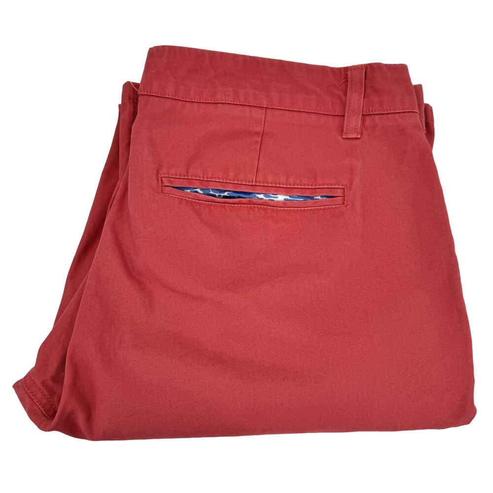 Bonobos Pants Mens 33x30 (34x30 ACTUAL) Washed Chino Pink‎ Coastal Straight Fit